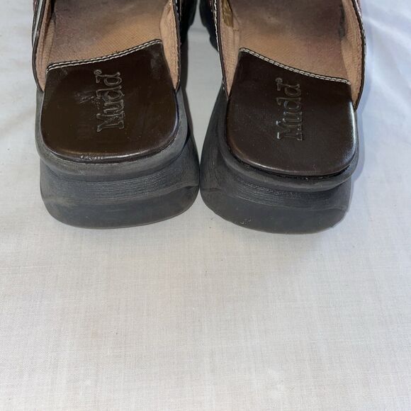 Mudd Casual Mules Women’s Size 7 Medium Brown Leather Slip On Comfort - Picture 10 of 12